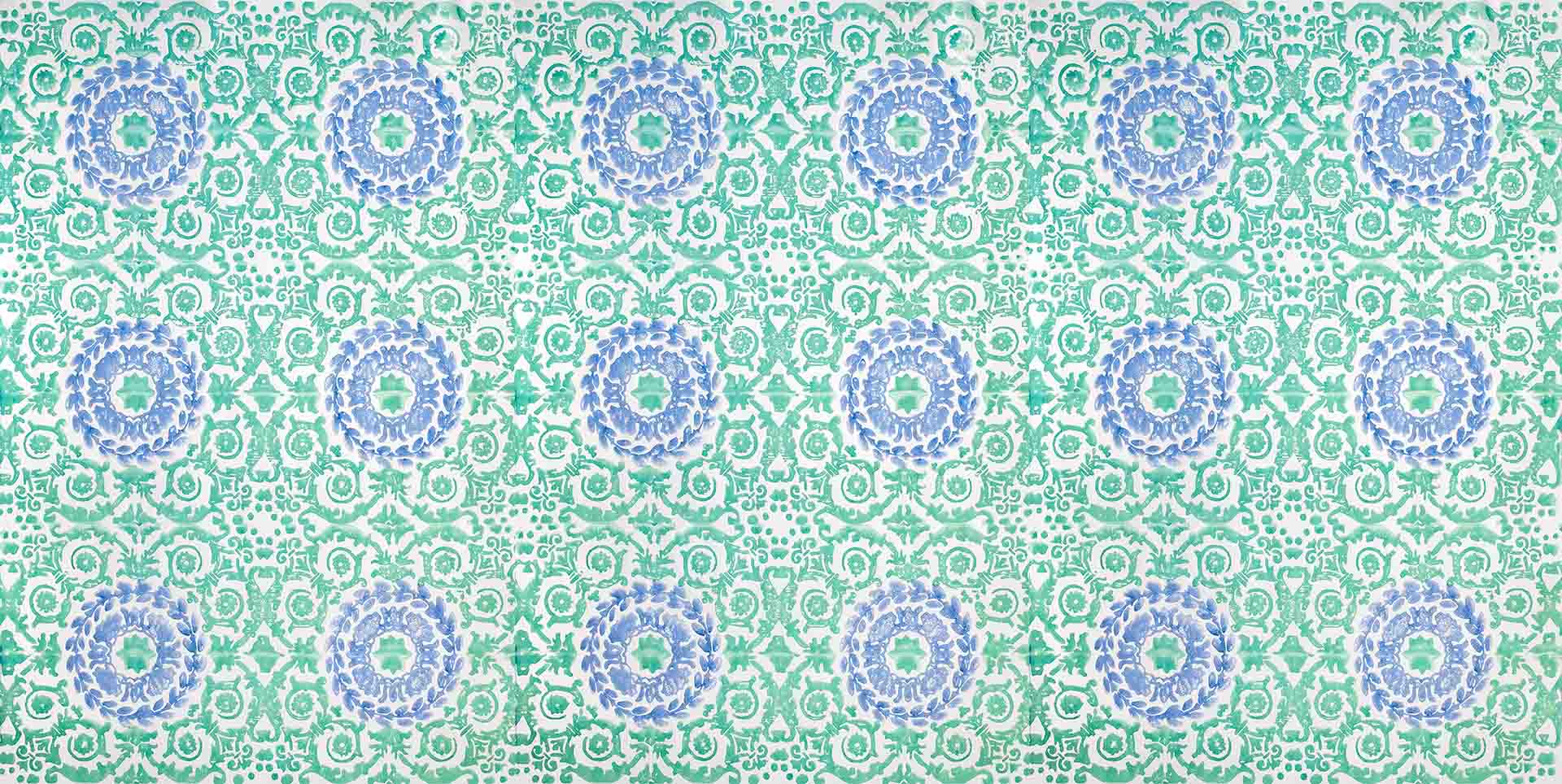 Wreath Pattern Bespoke Wallpaper