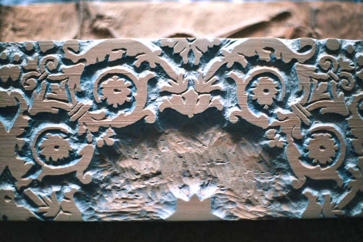 Close-Up of A Bespoke Wallpaper Printing Block