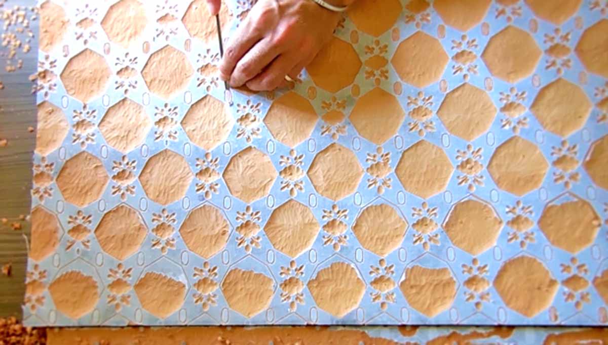 Carving A Bespoke Pear Wood Wallpaper Printing Block