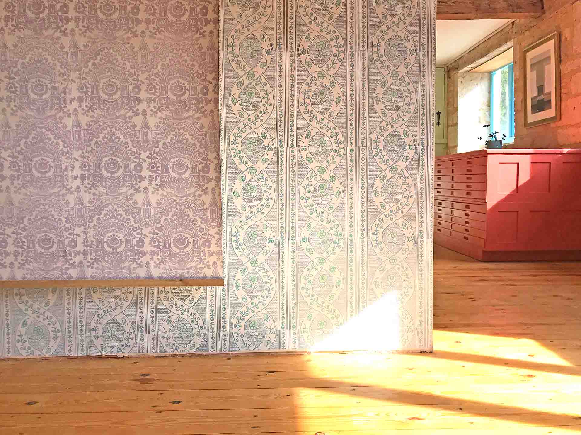 Castles (1800) and Domino Swag (1750) Bespoke Wallpaper