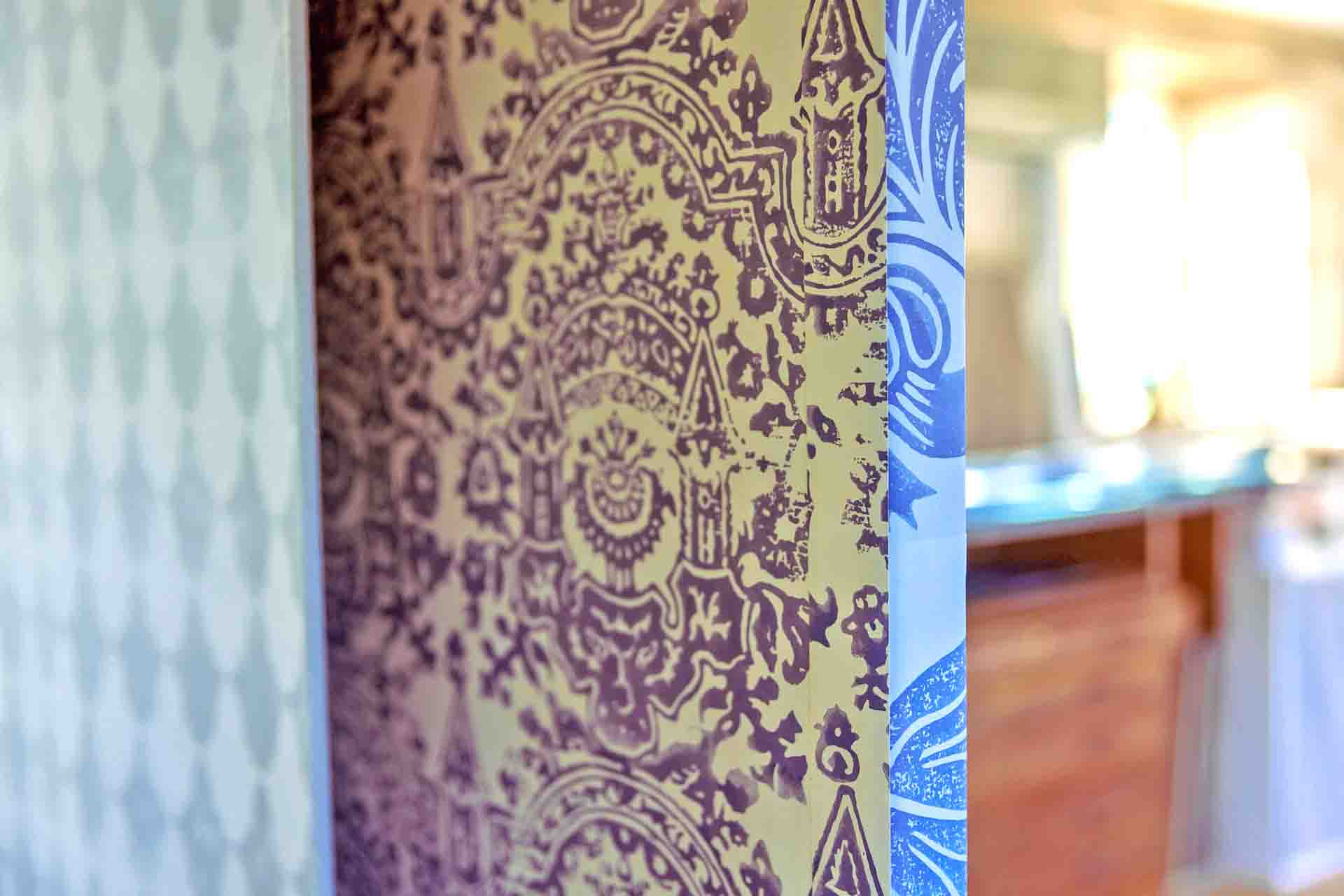 Replica Wallpaper in the Castles Pattern of 1800