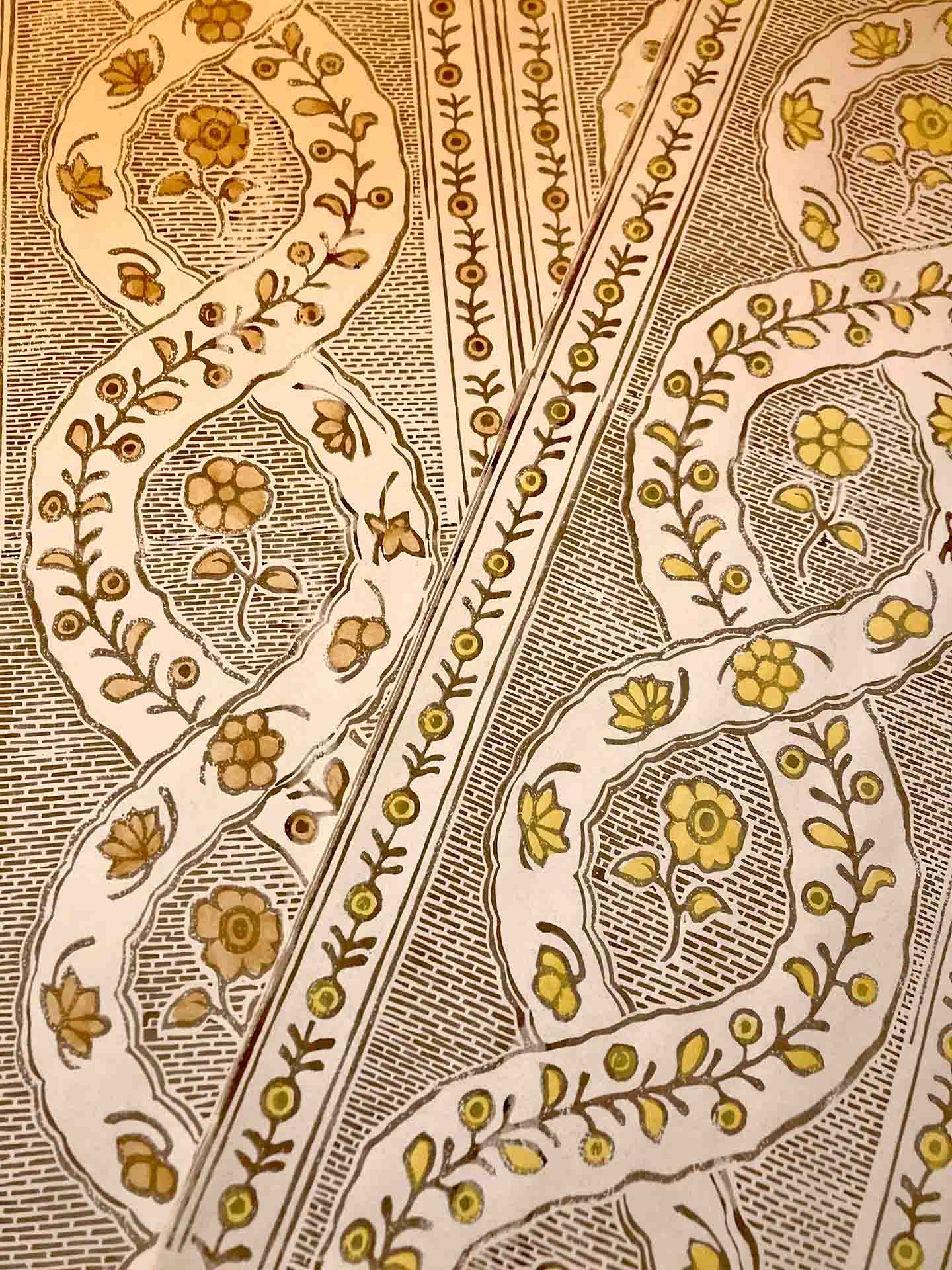 Close-Up of Bespoke Domino Swag Wallpaper