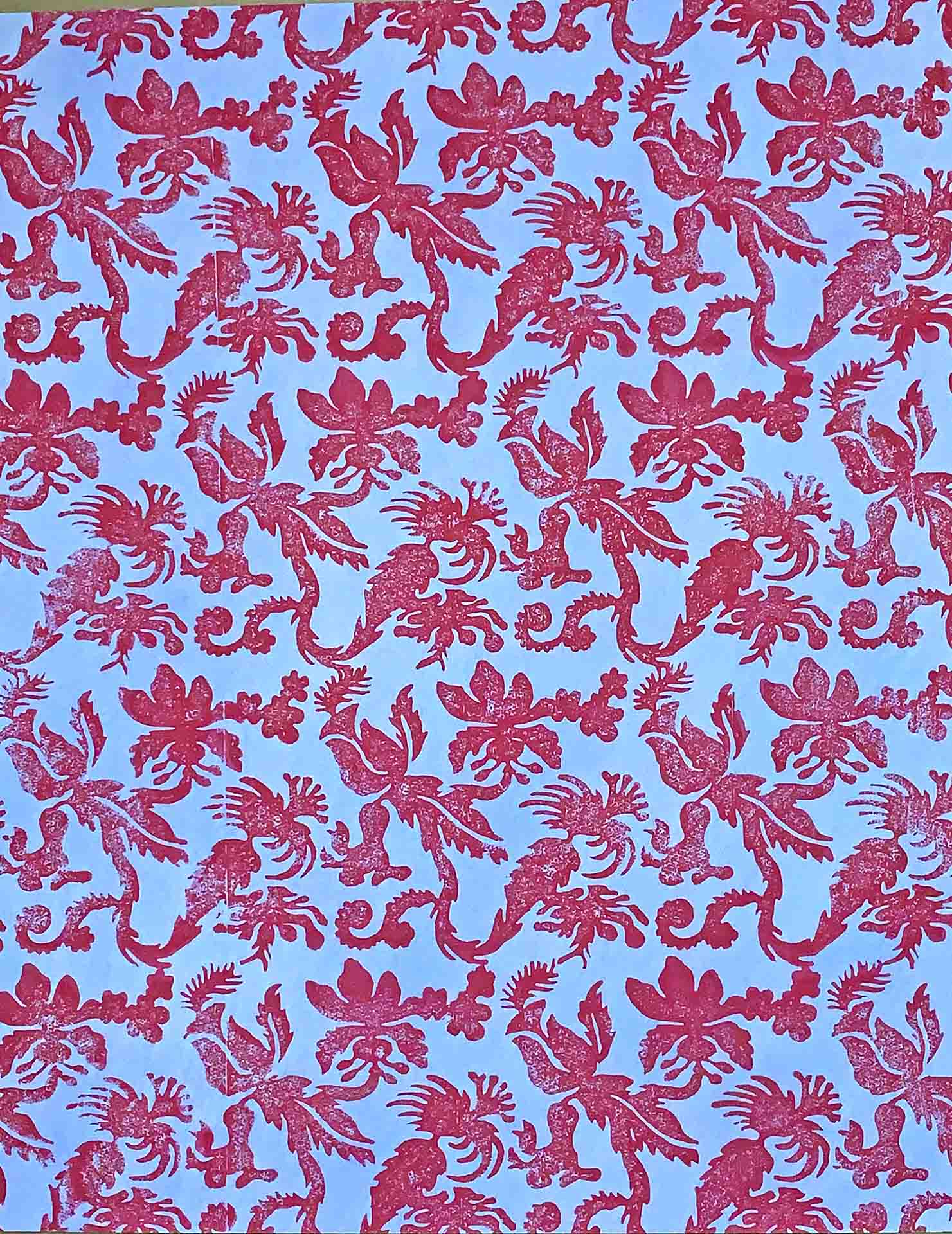 Floral Pattern Bespoke Wallpaper