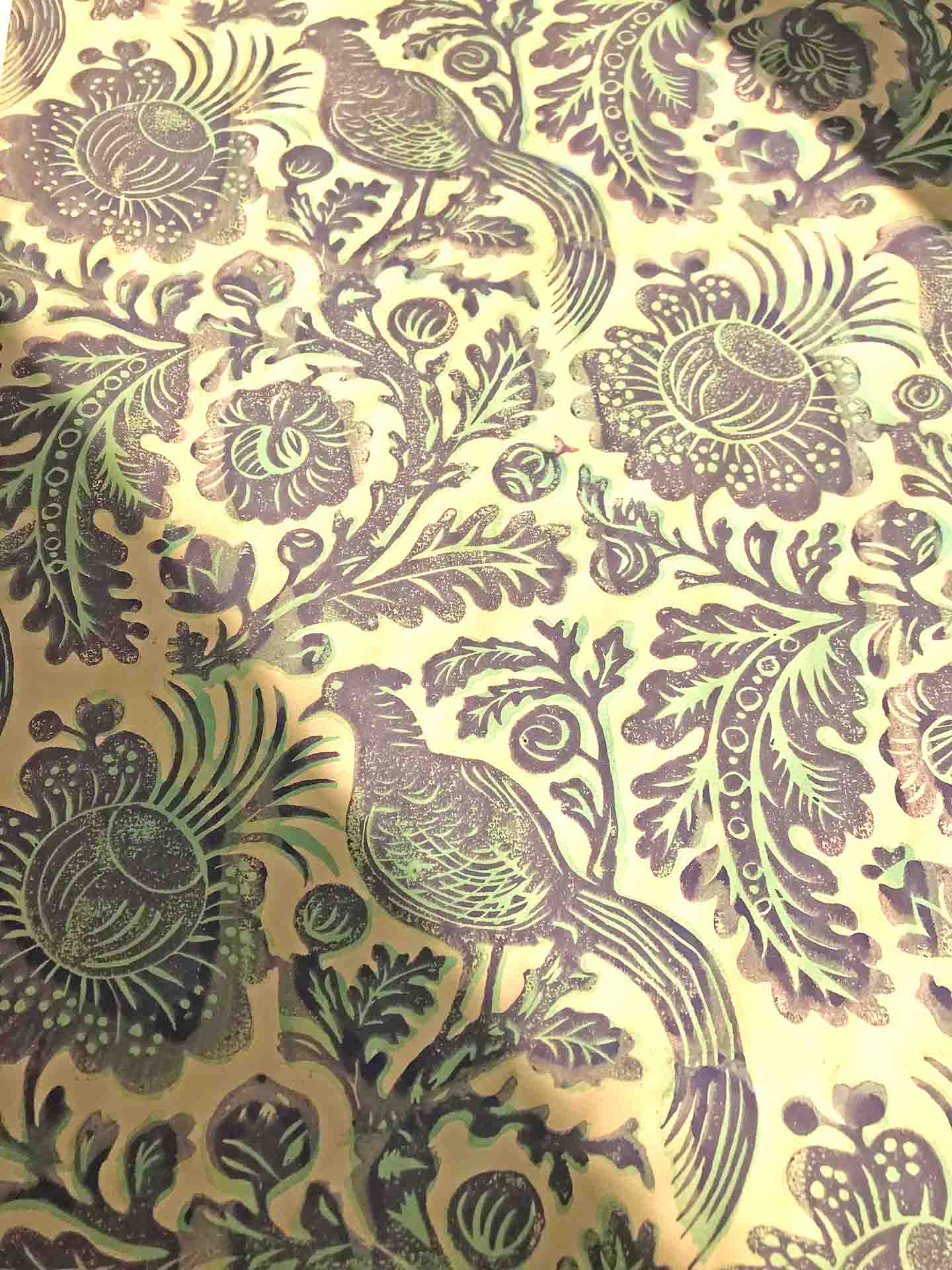 Close-Up of Mockingbirds Pattern Wallpaper