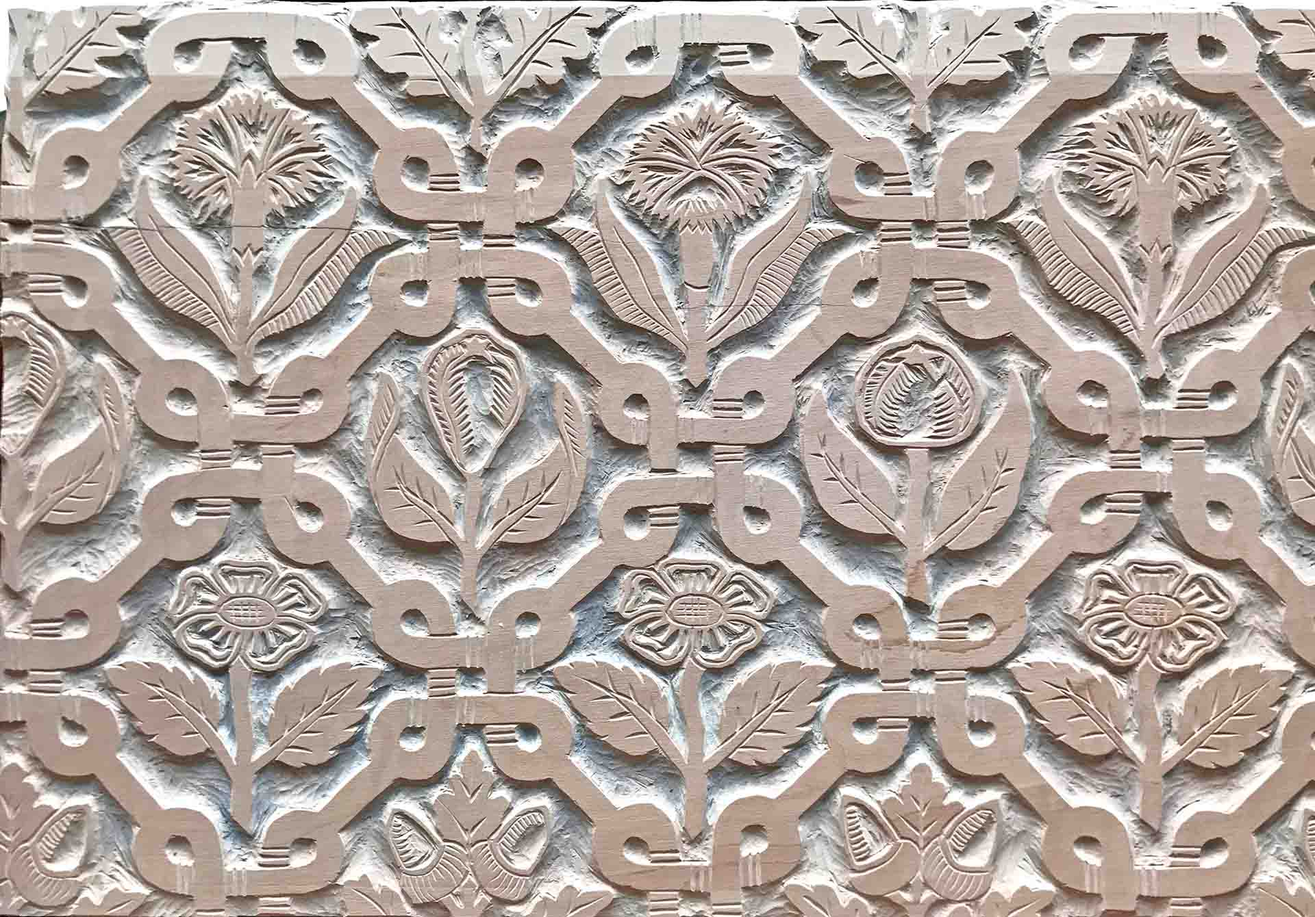 Geometric Shaped Wallpaper Printing Blocks