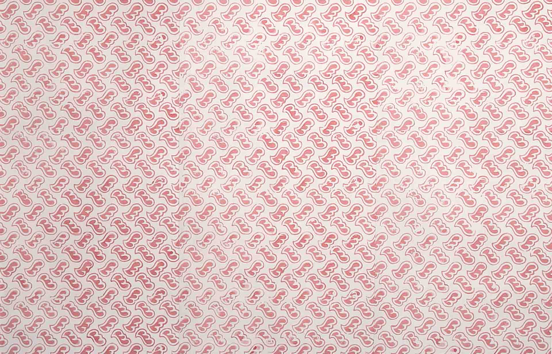 Sheet of Bespoke Hand Blocked Wallpaper In The Pattern of Italian Box Paper of 1770