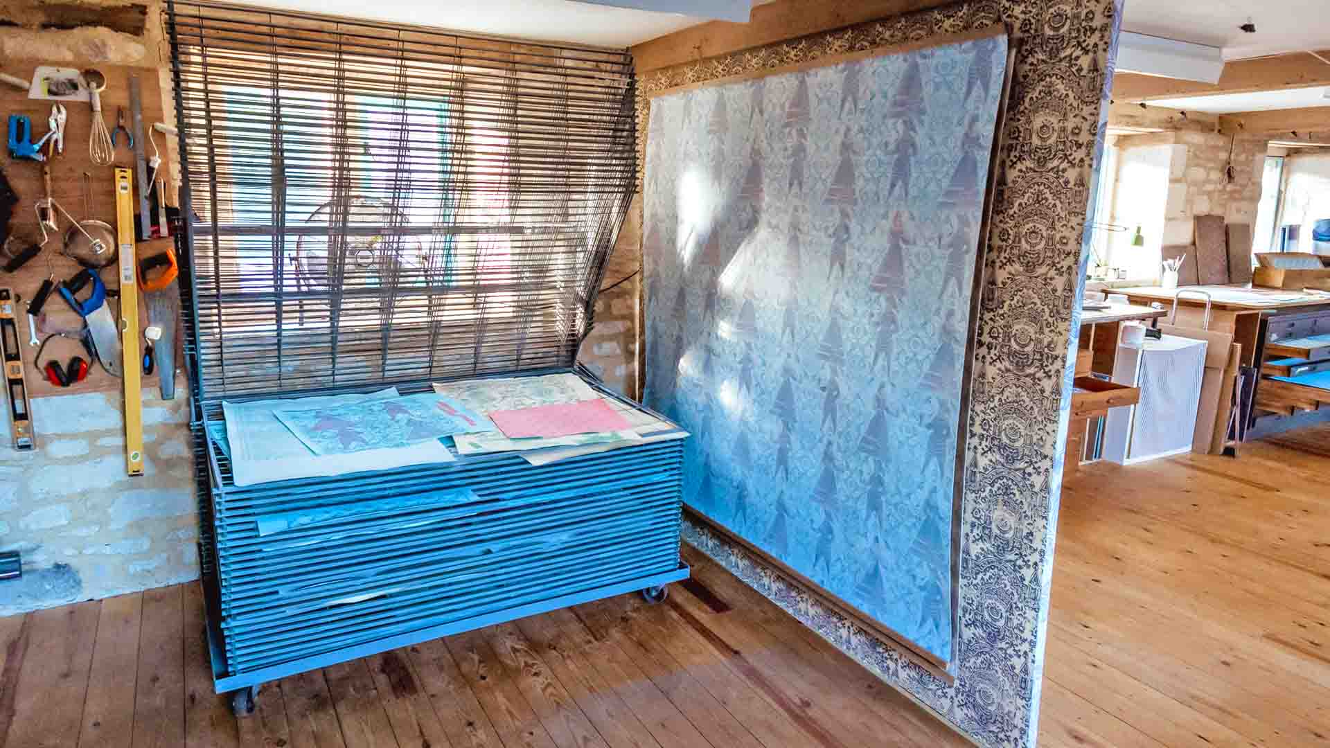 Handmade Wallpaper In The Pattern of Nuremberg Embroidery of 1770