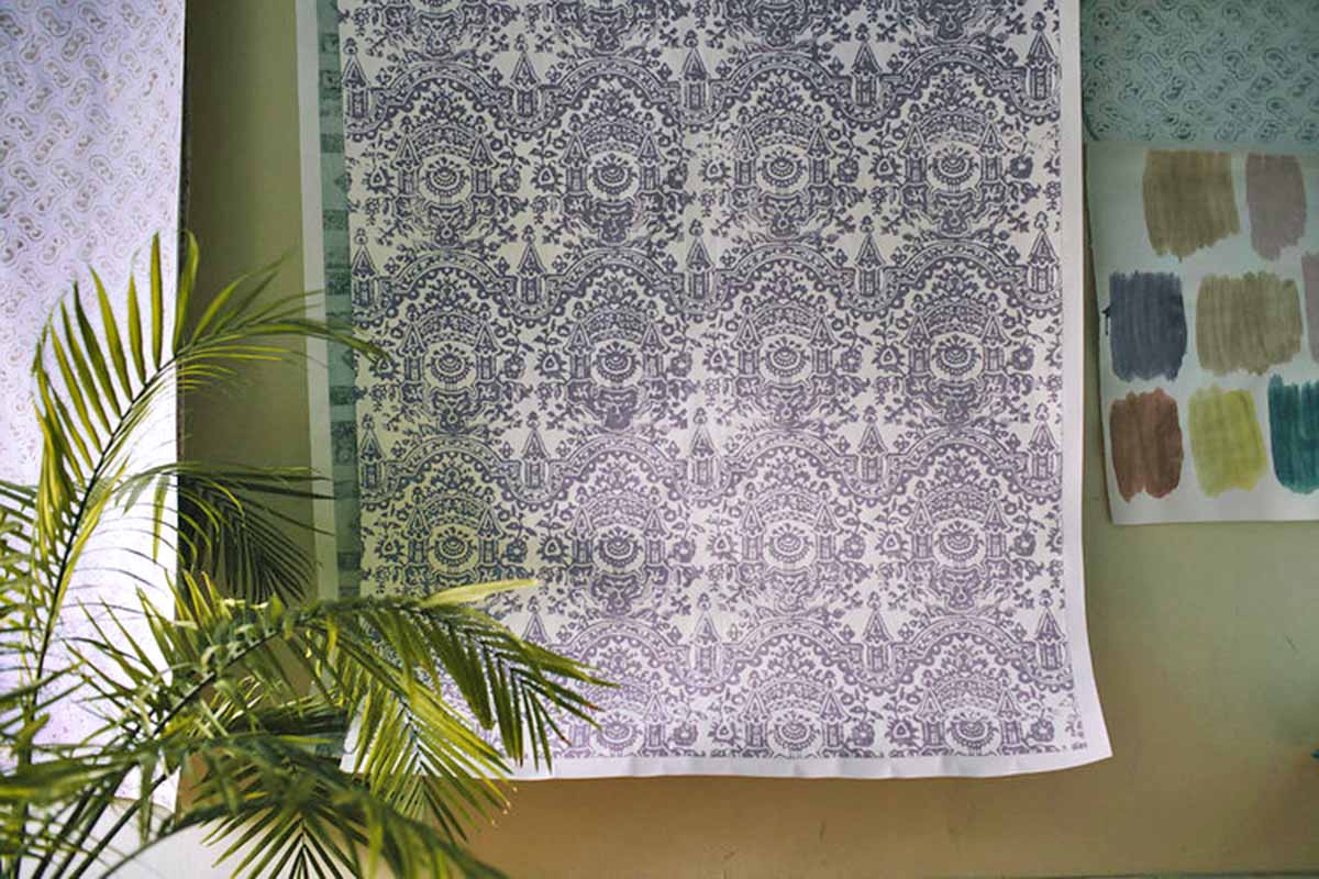 Bespoke Replica Wallpaper in the Castles Pattern of 1800