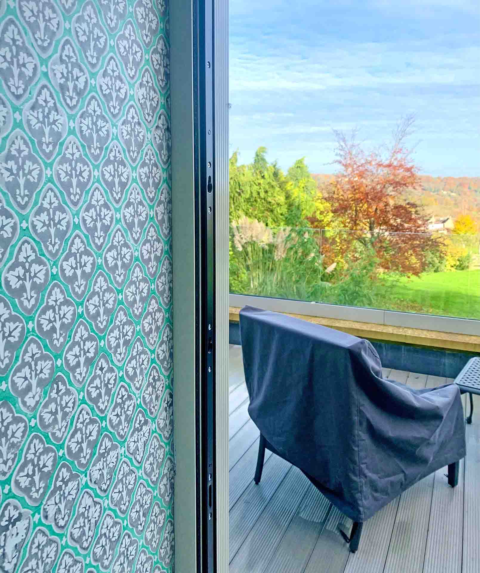 Bespoke Wallpaper In The Pattern of Smoking Room of 1750 On A Terrace Room Wall