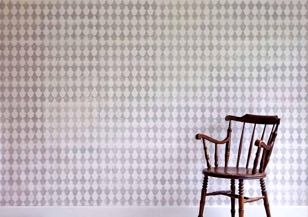 Bespoke Hand Printed Wallpaper In The Pattern of Tessellation of 1800